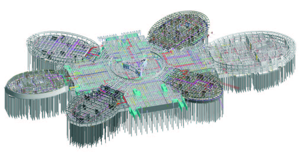 烏魯木齊文化中心地下室全專業BIM 模型
